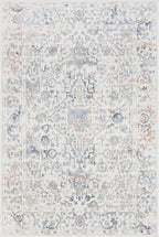 nuLOOM Everlee Medallion 2x6 Machine Washable Runner Rug for Living Room Bedroom Dining Room Entryway Hallway Kitchen, Blue/Ivory