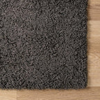 Unique Loom Solid Shag Collection Area Rug (5' 1" x 8' Rectangle Graphite Gray)