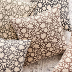 Foindtower Set of 2 Decorative Neutral Floral Throw Pillow Covers Accent Farmhouse Cushion Covers Boho Vintage Pillowcase for Couch Sofa Bedroom Living Room Home Decor,20×20 Inch,Brown