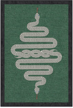 RUGGABLE x Jonathan Adler Machine Washable Modern Area Rug – Venom Emerald 4x6, Stain-Resistant, Non-Slip – Medium Rugs for Living Room, Bedroom, Hallway, Entryway & Office–with Cushioned Pad