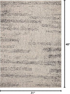 Loloi Darby Collection DAR-02 Oatmeal/Charcoal 2'-7" x 4' Accent Rug