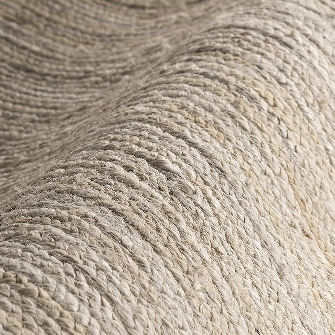 nuLOOM Oval 4x6 Rigo Jute Hand Woven Area Rug, Off White, Solid Farmhouse Design, Natural Fiber, For Bedroom, Living Room, Dining Room, Hallway, Office, Kitchen, Entryway