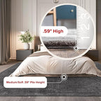 nuLOOM 4' x 6' Cozy Plush SuperiorWash Area Rug, Machine Washable, Non-Slip, Soft Fluffy Shag Carpet for Living Room Bedroom Kids Room Nursery Home Decor, Loni Grey