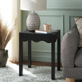 SAFAVIEH Home Collection Lilith Matte Black Square Wave Accent Table