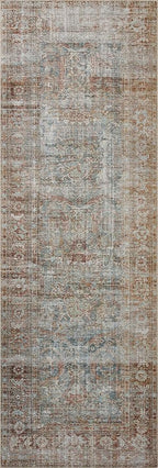Loloi Chris Loves Julia Jules Collection JUL-05 Lagoon/Brick 2'-3'' x 3'-9'', .13" Pile Height, Accent Rug