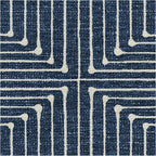 RUGGABLE x Jonathan Adler Machine Washable Modern Runner Rug – Inkdrop Lapis Blue 2.5x10, Stain-Resistant, Non-Slip – Washable Rug for Hallway, Entryway, Living Room & Kitchen–with Cushioned Pad