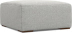 SIMPLIHOME Rex Left Corner Sectional Modular Sofa and Ottoman Set in 100% Recycled Polyester Tightly Woven Performance Fabric, Pale Grey, 116-inch-wide L-Shaped Sofa and 34-inch-Wide Ottoman