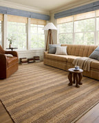 Loloi Chris Loves Julia Judy Collection JUD-06 Natural/Chocolate 2'-6" x 7'-6" Runner Rug