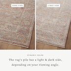 Loloi Magnolia Home by Joanna Gaines Millie Collection MIE-04 Sunset/Multi 11'-6" x 15'-7", .25" Pile Height, Area Rug