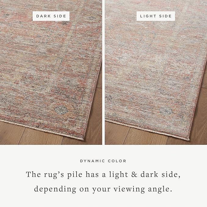 Loloi Magnolia Home by Joanna Gaines Millie Collection MIE-04 Sunset/Multi 11'-6" x 15'-7", .25" Pile Height, Area Rug