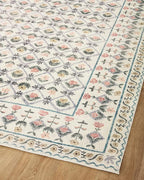 Loloi Rifle Paper Co. Eden Collection EDE-03 Lattice Ivory 2'-6" x 7'-6" Runner Rug feat. CloudPile™