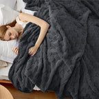Bedsure GentleSoft King Size Blanket for Bed - Super Soft Cozy Blankets for Women Men Girls, Large Fuzzy Fleece Throw for Bedroom Decor, Dark Grey,108x90 Inches