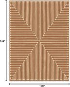 RUGGABLE x Jonathan Adler Machine Washable Modern Area Rug – Inkdrop Copper 9x12, Stain-Resistant, Non-Slip – Large Rugs for Living Room, Bedroom, Hallway, Entryway & Office–with Cushioned Pad