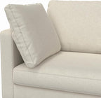 SIMPLIHOME Ava Sofa in 100% Recycled Polyester Tightly Woven Performance Fabric, Cream, 90-inches Wide, Handcrafted Mid-Century Modern Style Sofa for Living Room or Couch for Family Room