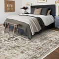RUGGABLE Washable Vintage Area Rug – Kamran Hazel 8x10, Stain-Resistant, Non-Slip – Large Machine Washable Rugs for Living Room, Bedroom, Hallway, Entryway & Office–with Cushioned Pad