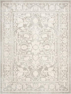 SAFAVIEH Area Rug 9x12 - Reflection Collection - Large - Light Grey & Cream, Non-Shedding & Easy Cleaning, Ideal for Living Room, Bedroom, Dining Space (RFT665C)
