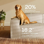 Marsail Modular Sectional Sofa, 142" U-Shaped Modular Sectional Couch with Deep Seat, Freely Combinable Sectional Clound Sofa for Living Room, No Assembly, Plush Corduroy Fabric, White