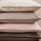 Foindtower Pack of 2, Decorative Linen Solid Throw Pillow Covers Soft Accent Cushion Case Boho Farmhouse Pillowcase for Bed Chair Couch Sofa Bedroom Living Room Home Decor 16 x 16 Inch Light Pink