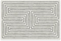 RUGGABLE x Jonathan Adler Machine Washable Modern Area Rug – Labyrinth Black/Ivory 2x3, Stain-Resistant, Non-Slip – Small Rugs for Living Room, Bedroom, Hallway, Entryway & Bathroom–with Standard Pad