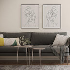 SIMPLIHOME Shelton Contemporary 20 inch Wide Metal 2 Pc Metal Nesting Table in Nickel for the Living Room and Bedroom