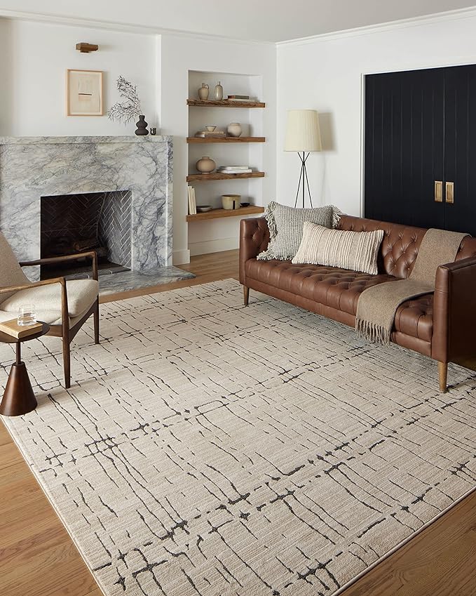 Loloi Darby Collection DAR-06 Sand/Dk. Grey 2'-7" x 10'-0" Runner Rug