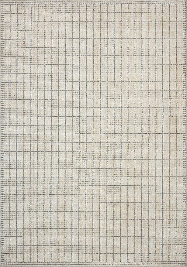 Loloi Amber Lewis Bexley Collection BEX-04 Slate/Natural 5'-0" x 7'-6" Area Rug Neutral, Textured, Living, Bedroom, Dining, Carpet