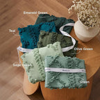 Bedsure Tufted Boho Comforter Set Full Size - Olive Green Boho Bed Set, GentleSoft™ 3 Pieces Farmhouse Shabby Chic Embroidery Bedding, Gifts for Woman, Soft Jacquard Full Comforter for All Seasons