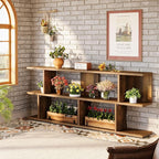 Tribesigns 71 Inches Extra Long Sofa Table Behind Couch, 3-Tier Farmhouse Console Table, Long Foyer Table with Storage for Hallway, Entryway & Living Room