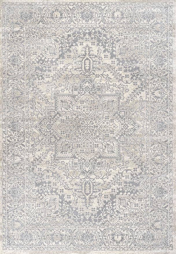 JONATHAN Y Vintage Medallion Indoor Area Rug Cream 8X10, Modern Boho for Living Room, Bedroom, Kitchen, Office, Easy-Cleaning, High Traffic, Pet-Friendly, Non-Shedding MDP100C-8