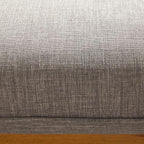 Walker Edison Nash Modern Farmhouse Large Oversized Linen Ottoman, Dark Grey