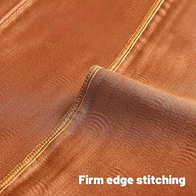 FUTEI Burnt Orange Chenille Decorative Throw Pillow Covers 26x26 Inch Set of 2,Soft Cozy Striped Geometric Patterns Euro Pillow Sham,Modern Home Decor for Couch Bed Living Room
