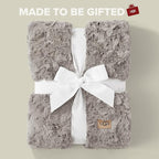 UGG Faux Fur Twin Blanket, Double-Sided Fluffy Blanket, Cozy Oversized Throw for Couch, Washable Bedding for Twin XL Bed, Luxury Home Decor, 66" x 90", Seal Grey (Adalee)