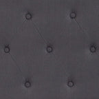 EMMA + OLIVER Tufted Upholstered Full Size Headboard in Dark Gray Fabric