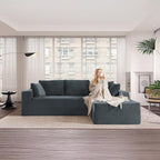 105''Sectional Cloud Couch with L Shaped Chaise,Modern Modular Sectional Sofa,Comfy Sectional Couches for Living Room,Bedroom,Apartment(Dark Grey, 105''W Right Facing Chaise)