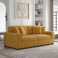 Modular Sectional Couches for Living Room, 82.6" Modern Loveseat 2-Seater Sofa Couch, Upholstered Couches for Living Room Bedroom, Orange