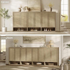 SICOTAS Rattan Shoe Storage Cabinet - Modular Shoe Cabinets with Door Tall Large Shoe Cabinet Storage for Entryway - 31.2" Wide Modular Cabinet for Hallway, Living Room