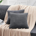 KINGYES Small Pillows Set of 2 for Sofa, Cloud Couch Small Cushions for Indoor Furniture, Gray