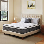 CH CHARME HOUSE Twin Mattress, 12 Inch Twin Size Hybrid Mattress in a Box, Medium Feel Foam and Individual Pocket Springs, Extra Edge Support, Pressure Relief, CertiPUR-US