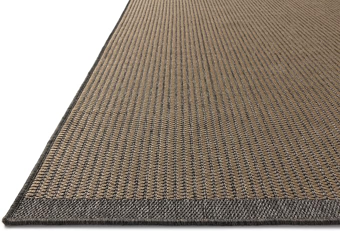 Loloi Chris Loves Julia Providence Collection PRC-03 Wheat/Charcoal 2'-3" x 3'-9", .12" Pile Height, Indoor/Outdoor Runner Rug