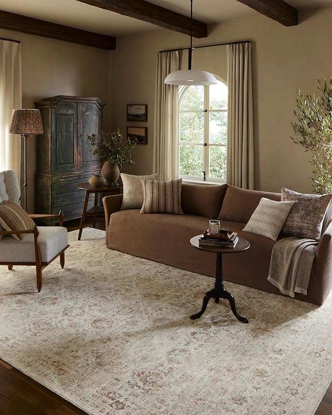 Loloi Amber Lewis Honora Collection HON-03 Beige/Spice 6'-7" x 9'-2" Area Rug