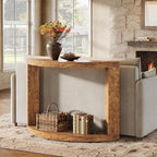 Tribesigns 2-Tier Console Table for Living Room, 47.24" Modern Entryway Table for Foyer, Hallway, Brown
