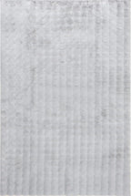 nuLOOM Jeni Solid Faux Rabbit Machine Washable Area Rug, 6x9, Silver