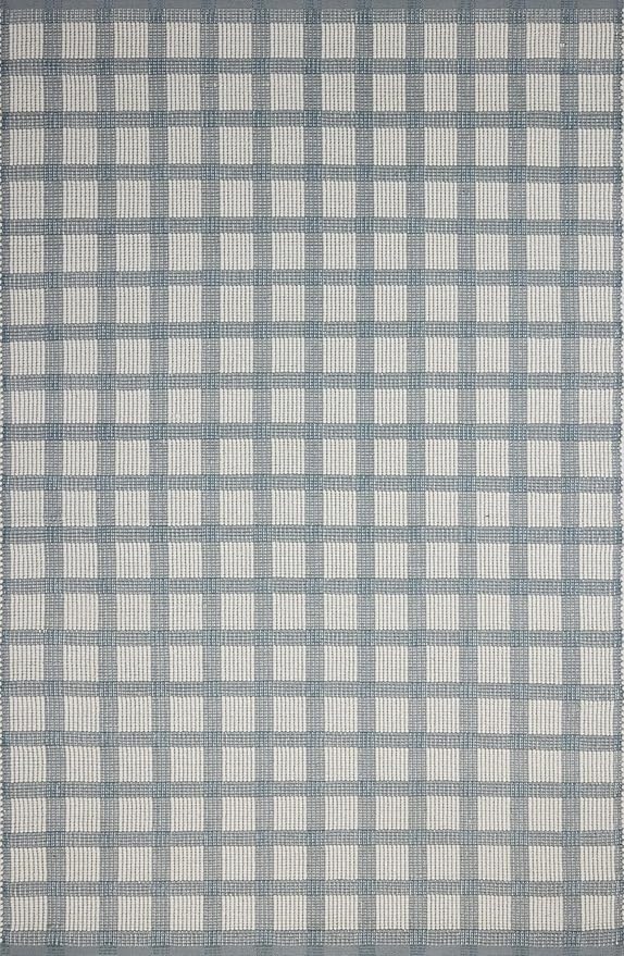 Loloi Magnolia Home by Joanna Gaines Ryder Collection RYD-02 Blue/Ivory 5'-0" x 7'-6" Area Rug