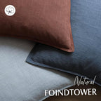 Foindtower Pack of 2, Decorative Linen Soild Throw Pillow Covers Soft Accent Euro Cushion Case Boho Farmhouse Pillowcase for Chair Couch Sofa Bedroom Living Room Home Decor 16 x 16 Inch Rust Red