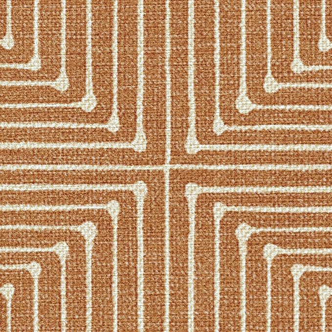 RUGGABLE x Jonathan Adler Machine Washable Modern Area Rug – Inkdrop Copper 8x10, Stain-Resistant, Non-Slip – Large Rugs for Living Room, Bedroom, Hallway, Entryway & Office–with Standard Pad