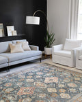 Loloi Skye Collection SKY-10 Sea/Rust 8'-0" x 8'-0" Round Area Rug