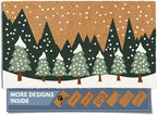 Barnyard Designs Natural Coco Coir Christmas Doormat - Large Cute Non-Slip Heavy Duty Backing Door Mat for Outside Entrance or Porch Entry, Brown (17x30, Winter Snow Forest)