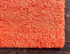 Unique Loom Solid Shag Collection Area Rug (2' 2" x 3' 1" Rectangle, Tiger Orange)