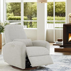 Watson & Whitely Swivel Glider Chairs, Nursery Rocking Chairs Power Recliner with Pillow Lumbar Support Charging Ports & Solid Wood Base for Living Room, Grey