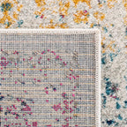 SAFAVIEH Evoke Collection 3' x 5' Ivory / Fuchsia EVK256Q Oriental Distressed Non-Shedding Living Room Bedroom Accent Rug